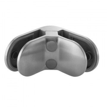 Glasverbinder Ecke 90 Grad Edelstahl matt geschliffen Modell 2890