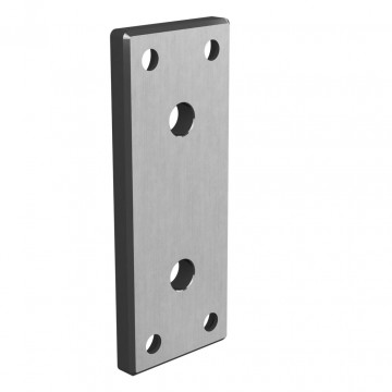 Wandplatte 150 x 60 mm Edelstahl Modell 3508