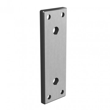 Wandplatte 180 x 60 mm Edelstahl Modell 3508