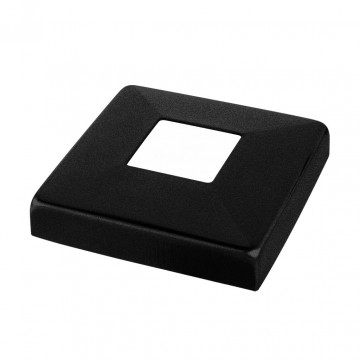 Deckel für Schweißflansch 108 x 108 mm Edelstahl beschichtet matt strukturiert schwarz Modell 4511