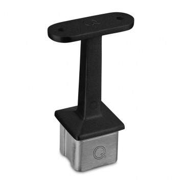 Geländerhalter 40 x 40 x 2,0 mm für Flachträger Edelstahl matt geschliffen Modell 4710