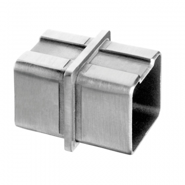 Hülsenverbinder für 40 x 40 x 2 mm verstellbar Edelstahl matt geschliffen Modell 4790