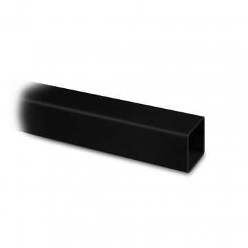 Vierkantrohr 40 x 40 x 2,0 mm Edelstahl-304 (A2) K320 geschliffen mattschwarz strukturiert