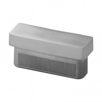 Endkappe flach, Rohr 40 x 20 x 2,0 mm, Modell 5728, Edelstahl