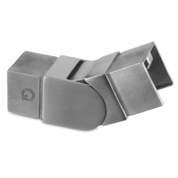 Eckverbinder variabel (25°-55°) bis 40 x 40 mm verstellbar Edelstahl matt geschliffen Modell 6342