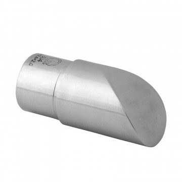 Endkappe für U-Profil-Rohr, für Treppenhaus, 42,4 x 1,5 mm, Modell 6738, Edelstahl