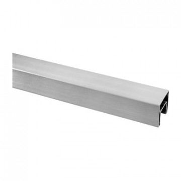 U-Profilrohr 40 x 40 x 1,5 mm Edelstahl-304 (A2) matt geschliffen