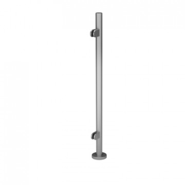 Baluster mit Glasklemmen 42,4 x 2,0 mm 1200 mm  Edelstahl matt geschliffen Modell 9921 - Maßanfertigung