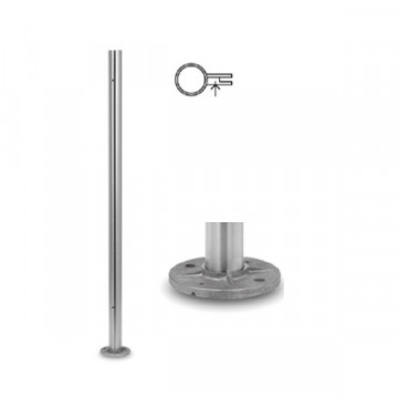 Baluster mit Gewindelöchern 48,3 x 2,0 mm 989 mm Edelstahl matt geschliffen Modell 0962