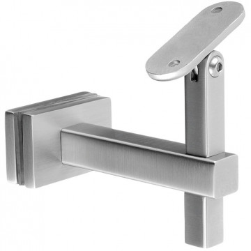 Handlaufhalterung flach Edelstahl matt poliert Modell 4155