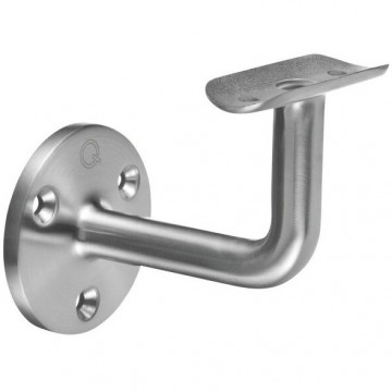 Handlaufhalter Rohr Ø 48,3 mm mit Kabeldurchführung Edelstahl matt poliert Modell 0103