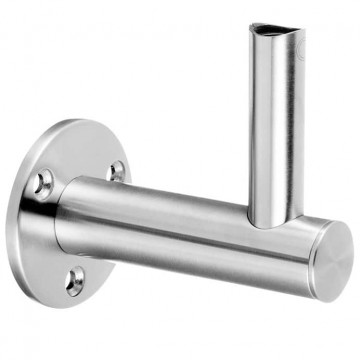 Handlaufträgerrohr Ø 42,4 und Ø 48,3 mm Edelstahl matt geschliffen Modell 0142