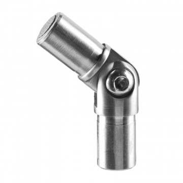 Winkelverbinder -90 bis 90 Grad für Rohr 16 x 1,0 mm verstellbar Edelstahl matt geschliffen Modell 0302