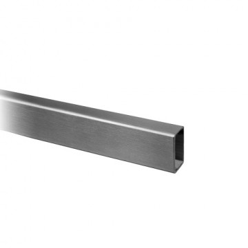 Vierkantrohr 20 x 10 x 1,0 mm Edelstahl-316 (A4) geschliffen