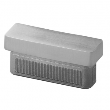 Flache Endkappe, 60 x 20 x 2,0 mm, Modell 5728, Edelstahl