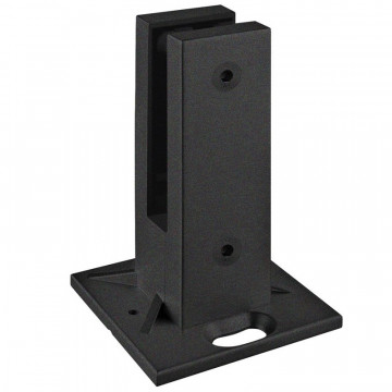 Bodenglasklemme, Modell 6200, Edelstahl, mattschwarz