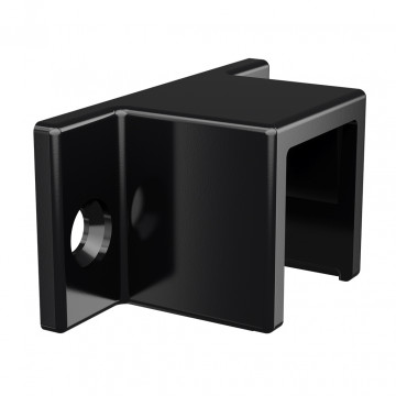 Wandflansch für U-Profilrohr 33 x 39 mm fest Edelstahl schwarz Modell 6515