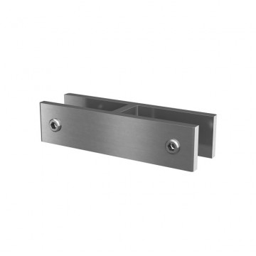 Glasverbinder gerade Aluminium matt geschliffen Modell 0291