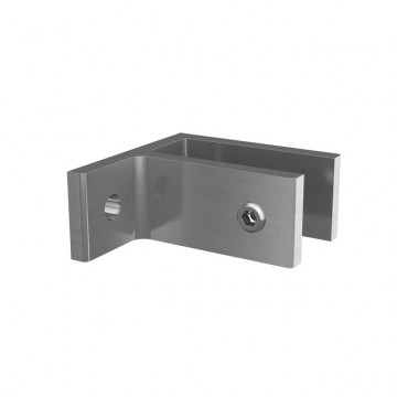 Glasverbinder für Wand aus Edelstahl matt geschliffen Modell 0293
