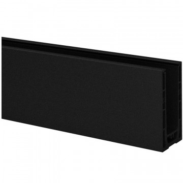 Easy Glass Smart Bodenprofil, Aufsatzmontage, 5000 mm, Modell 8210, Aluminium mattschwarz