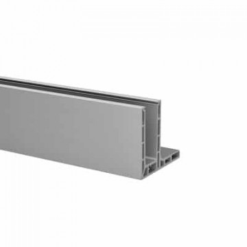 Easy Glass Smart Bodenprofil, Aufsatzmontage, 5000 mm, Modell 8220, Aluminium (eloxiert)