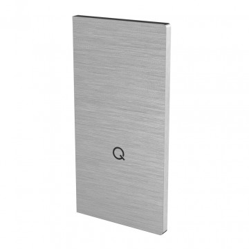 Endkappe Easy Glass Smart Seitenmontage links Klickmontage 141 x 71 mm Modell 8232 Aluminium (eloxiert)