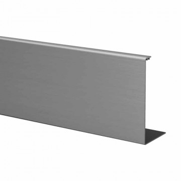 Abdeckprofil Easy Glass Smart, seitliche Montage, Länge 5000 mm, Modell 8234, Aluminium (glatt)