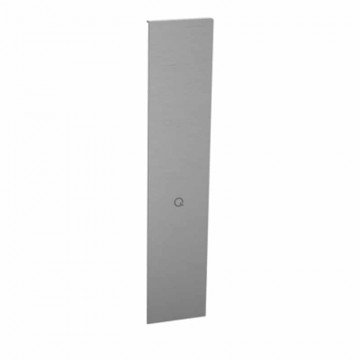Endkappe Easy Glass Smart links, seitliche Montage, 323 x 68 mm, Modell 8243, Aluminium (eloxiert)