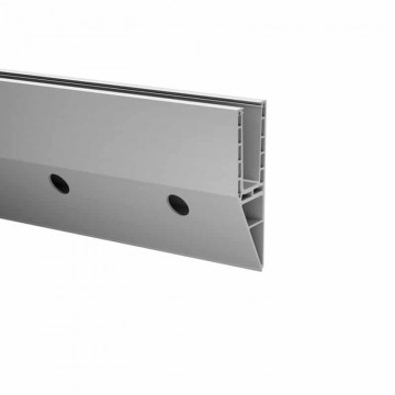 Easy Glass Prime Y Bodenprofil, seitliche Montage, Länge 5000 mm, Modell 8440, Aluminium (roh)