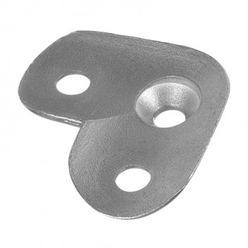 Schienenhalter 90° Rohr 42,4 mm Edelstahl Edelstahl matt geschliffen Modell 1802