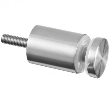 Glasadapter 30 mm flach Länge 50 mm Edelstahl matt poliert Modell 0746