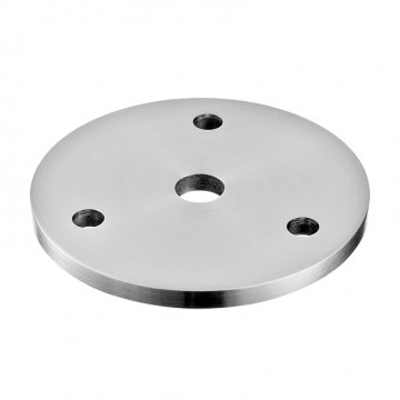 Platte mit 3 Löchern, rund, 70 x 5,0 mm, Modell 1936, Edelstahl