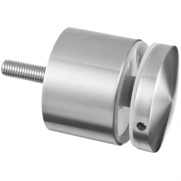 Glasadapter 70 mm flach Länge 30 mm Edelstahl matt poliert Modell 0748
