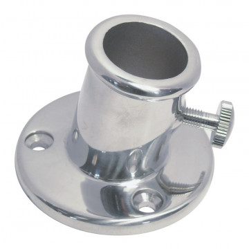 Flaggenstockhalter 80° 65 mm für Rohr max. 26 mm Edelstahl-316 (A4)