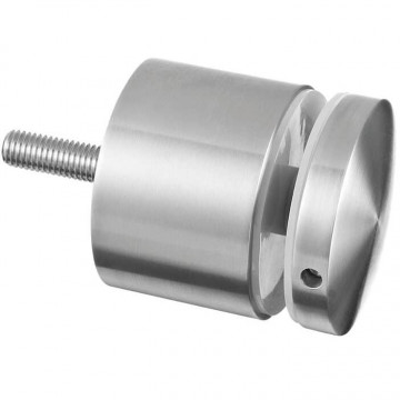 Glasadapter 70 mm flach Länge 40 mm Edelstahl matt poliert Modell 0748