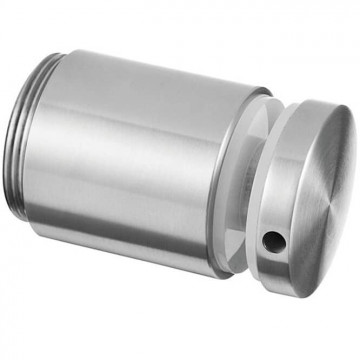 Glasadapter verstellbar 50 mm flach Länge 50 mm Edelstahl matt poliert Modell 0749