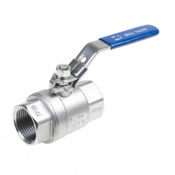 Kugelhahn 2-teilig, voller Durchgang, Bi-Gewinde, 1 Zoll Edelstahl-316 (A4)