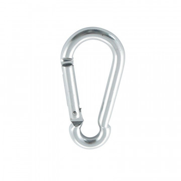 Karabinerhaken 8 x 80 mm silber Aluminium