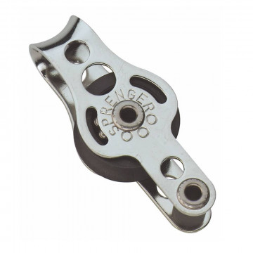 Sprenger Micro XS Block mit Kugellager Seil max. 6 mm mit Bügel Hundsfott Edelstahl-304 (A2)