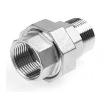 Kupplung bi-bu flach BSP, 1.1/2 Zoll Edelstahl-316 (A4)