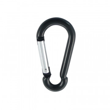Karabinerhaken 8 x 80 mm schwarz Aluminium