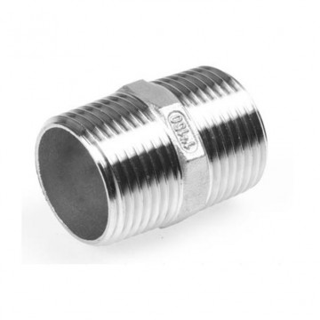 Sechskantnippel BSP, 1 Zoll Edelstahl-316 (A4)
