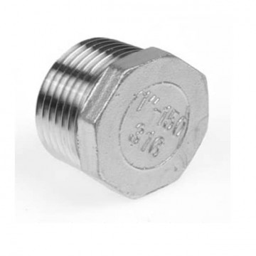 Sechskantstecker konisches Gewinde BSP, 1/8 Zoll Edelstahl-316 (A4)