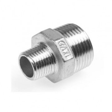 Reduziernippel BSP, 1 Zoll x 3/4 Zoll Edelstahl-316 (A4)
