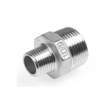 Reduziernippel BSP, 1 Zoll x 3/8 Zoll Edelstahl-316 (A4)