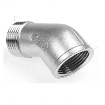 Knie bi-bu 45 BSP, 1/2 Zoll Edelstahl-316 (A4)
