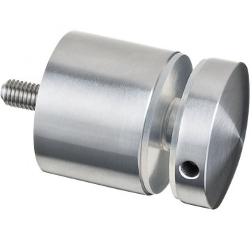 Glasadapter 50 mm flach Länge 30 mm Edelstahl matt poliert Modell 0747