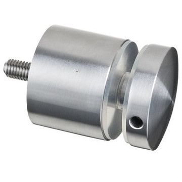 Glasadapter 60 mm flach Länge 30 mm Edelstahl matt geschliffen Modell 0745