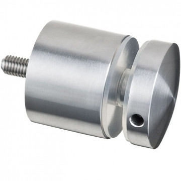 Glasadapter 50 mm flach Länge 50 mm Edelstahl matt poliert Modell 0747