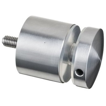 Glasadapter 60 mm flach Länge 50 mm Edelstahl matt geschliffen Modell 0745